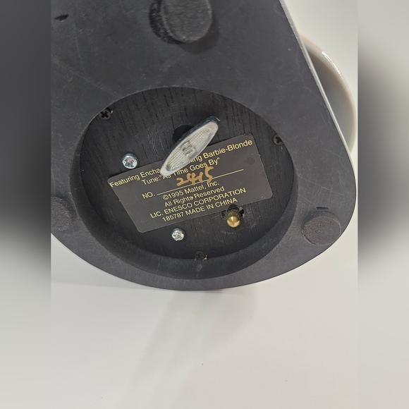 Enchated Evening Barbie Blonde Porcelain Enesco Musical Wind Up Figurine - Picture 12 of 14